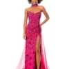 Ashley Lauren 11351 Beaded Pageant Gown With Cape