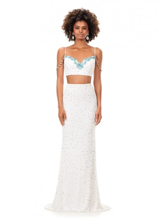 Ashley Lauren 11353 Beaded Waterfall 2 Piece Gown 3 Ashley Lauren 11353 Beaded Waterfall 2 Piece Gown