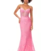 Ashley Lauren 11362 Sheer Beaded Gown