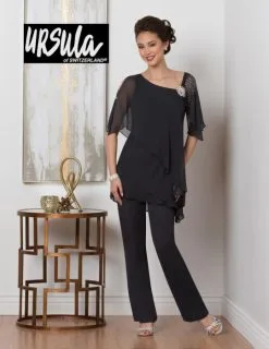 Ursula Of Switzerland Size 16 Navy Ursula 11436 Chiffon Mother Of The Bride Pant Set