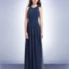 Bill Levkoff 1165 Illusion Overlay Chiffon Bridesmaid Gown