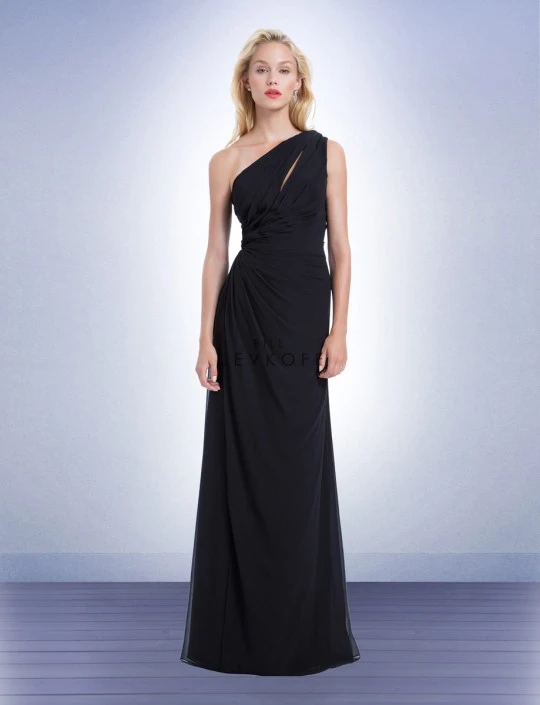 Bill Levkoff 1178 One Shoulder Chiffon Bridesmaid Gown 3 Bill Levkoff 1178 One Shoulder Chiffon Bridesmaid Gown