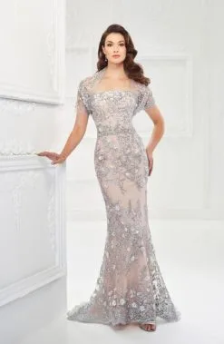 Montage By Mon Cheri 118961 Lace MOB With 3D Flowers