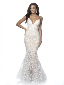 Blush By Alexia Blush 11979 Floral Lace Mermaid Dress