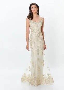 Montage By Mon Cheri Montage 119933 Beautiful Lace Gown With Optional Long Sleeves