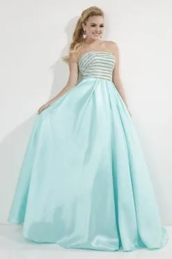 Studio 17 By House Of Wu Studio 17 12750 Shimmer Gown With Rhinestone Stripes