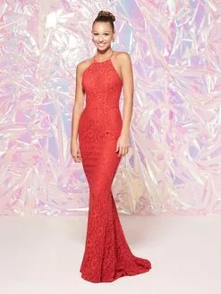 Studio 17 By House Of Wu Studio 17 12774 Lace High Neck Halter Prom Dress