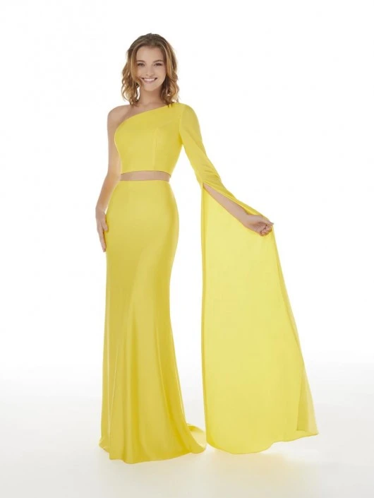 Studio 17 By House Of Wu Studio 17 12853 One Long Sleeve 2 Piece Gown 3 Studio 17 By House Of Wu Studio 17 12853 One Long Sleeve 2 Piece Gown