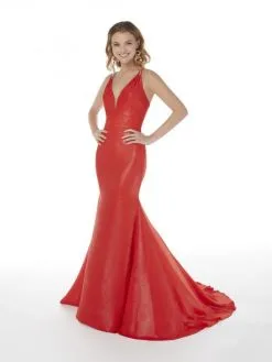 Studio 17 By House Of Wu Studio 17 12876 Metallic Chiffon Prom Dress