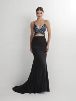 Studio 17 12892 Butterfly Sequin 2 Piece Prom Dress