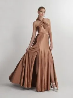 Studio 17 12902 Stretch Satin Keyhole Prom Dress