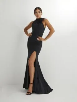 Studio 17 12913 High Feather Neck Prom Dress