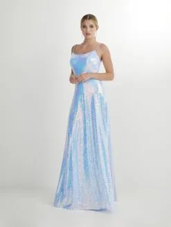 Studio 17 12915 Iridescent Sequin A-Line Gown