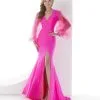 Panoply By House Of Wu Panoply 14108 Gown With Sheer Balloon Sleeves -Outlet Prom Dresses Store 14108 Panoply Prom Dress S22 530x705