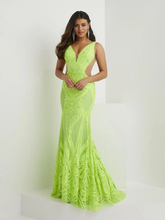 Panoply By House Of Wu Panoply 14142 Neon Sequin Sheer Cutout Gown 3 Panoply By House Of Wu Panoply 14142 Neon Sequin Sheer Cutout Gown