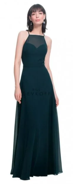 Bill Levkoff 1454 Illusion Chiffon Bridesmaid Dress