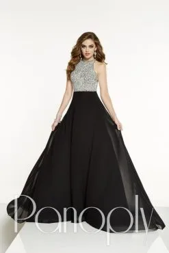 Panoply By House Of Wu Panoply 14873 Glittering AB Chiffon Gown