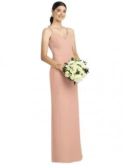 After Six 1527 Draped Back Bridesmaid Dress