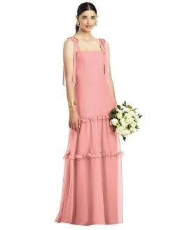 After Six 1529 Tiered Ruffle Bridesmaid Dress