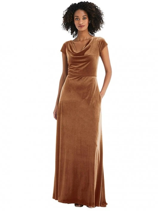 After Six 1535 Cowl Velvet Bridesmaid Dress 3 After Six 1535 Cowl Velvet Bridesmaid Dress