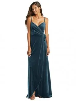 After Six 1536 Velvet Wrap Bridesmaid Dress