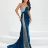 Christina Wu Prom Tiffany Designs 16018 Velvet Sheer Stone Panel Gown -Outlet Prom Dresses Store 16018 Tiffany Designs Prom Dress S23 529x705