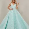Tiffany Designs 16325 Metallic 3D Floral Prom Gown 1 Tiffany Designs 16325 Metallic 3D Floral Prom Gown -Outlet Prom Dresses Store 16325 Tiffany Designs Prom Dress S19 516x705