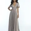 Allure Bridals Allure 1677 Shimmering Flutter Sleeve Bridesmaid Dress