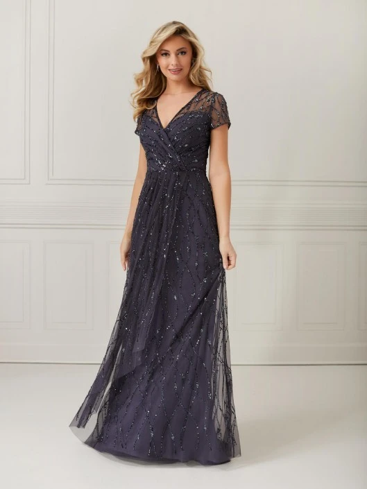 Christina Wu Elegance 17045 Sheer Beaded Mothers Gown 3 Christina Wu Elegance 17045 Sheer Beaded Mothers Gown