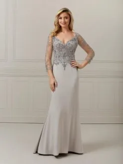Christina Wu Elegance 17049 Amazing Crepe Trumpet Gown