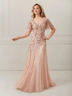 Christina Wu Elegance 17060 Floral Beaded Gown