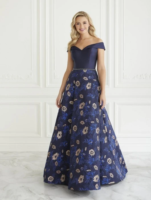 Christina Wu Elegance 17074 Modern Mikado Floral Gown 3 Christina Wu Elegance 17074 Modern Mikado Floral Gown