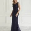 Size 18 Navy Christina Wu Elegance 17081 Alluring Lace Gown -Outlet Prom Dresses Store 17081 Christina Wu Elegance Gown S22 530x705