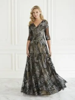 Christina Wu Elegance 17085 Sparkling Floral Gown