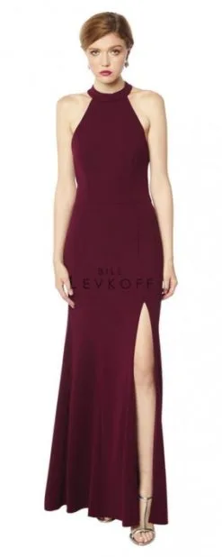 Bill Levkoff 1709 High Neck Bridesmaid Dress
