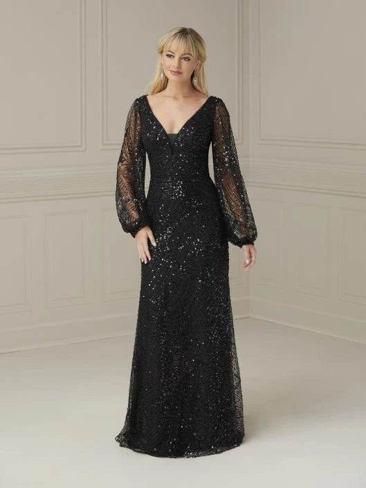 Christina Wu Elegance 17114 Long Sleeve Sequin Lace Gown 3 Christina Wu Elegance 17114 Long Sleeve Sequin Lace Gown