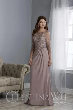 Christina Wu Elegance 17869 Beaded Illusion Mothers Dress