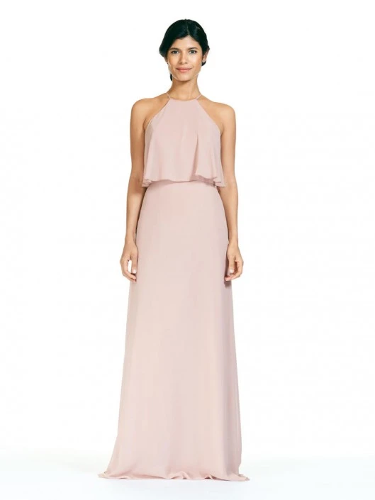 Size 10 Deco Blush Bari Jay 1801 Flowy Top Long Bridesmaid Dress 3 Size 10 Deco Blush Bari Jay 1801 Flowy Top Long Bridesmaid Dress