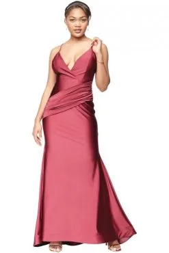 Bill Levkoff 1807 Pleated Stretch Bridesmaid Dress