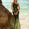 Blush By Alexia Blush 20500 Ombre Sequin One Shoulder Prom Dress