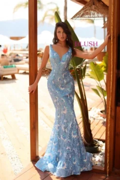 Blush By Alexia Blush 20546 Floral Sequin Prom Dress