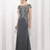 Cameron Blake By Mon Cheri Size 14 Pewter/Grey Cameron Blake 216691 V Back Mothers Gown -Outlet Prom Dresses Store 216691 Cameron Blake Mother of the Bride Dress F16 529x705