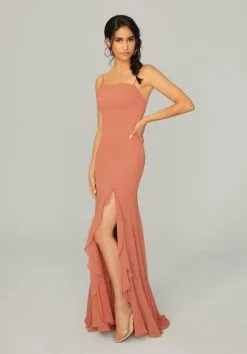 Morilee Madeline Gardner Morilee 21752 Ruffled Slit Bridesmaid Dress