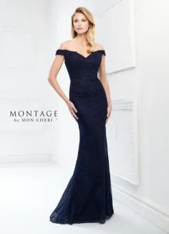 Montage By Mon Cheri Montage 218917 Off The Shoulder Lace Gown