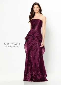 Montage By Mon Cheri Montage 219992 Mothers Gown With High-Low Peplum