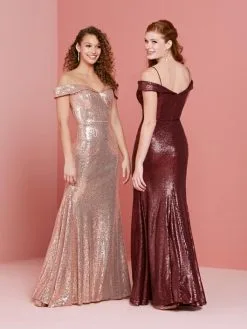 Christina Wu Celebration 22024 Off Shoulder Sequin Gown