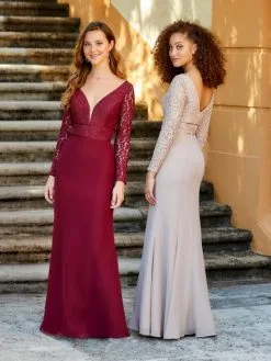Christina Wu Celebration Christina Wu 22064 Lace Long Sleeve Bridesmaid Dress