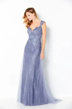 Cameron Blake By Mon Cheri Cameron Blake 220646 Romantic Embroidered Lace Gown