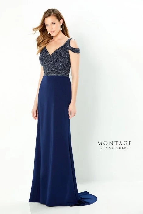 Montage By Mon Cheri Montage 220951 Cold Shoulder Mothers Gown 3 Montage By Mon Cheri Montage 220951 Cold Shoulder Mothers Gown