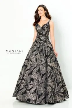 Montage By Mon Cheri 220953 Brocade Ball Gown